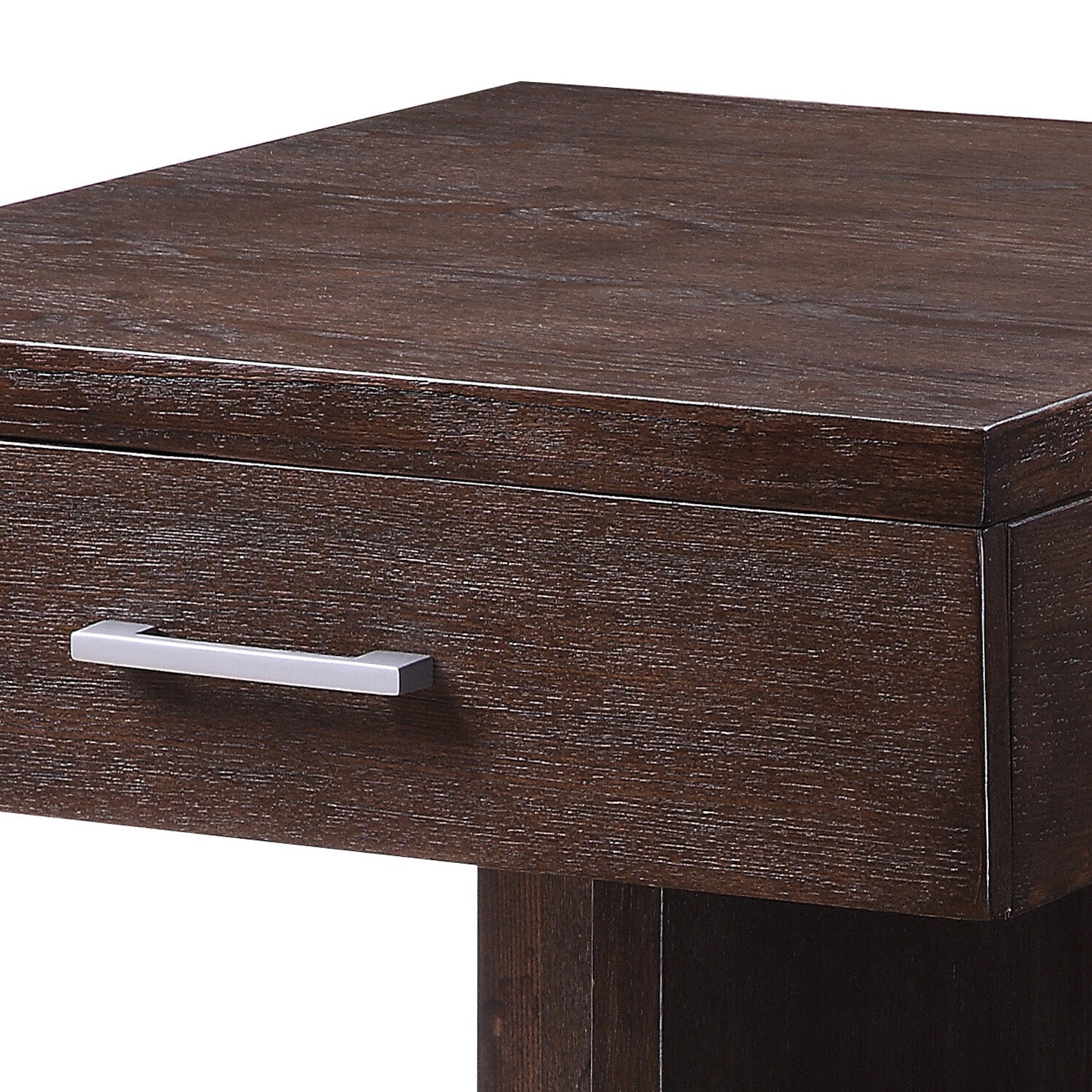 Walnut 1 Drawer End Table Walnut Primary Living Space Contemporary Poplar Drawers Rectangular Wood