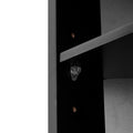 Multi Functional Corner Cabinet Tall Bathroom Storage Cabinet With Two Doors And Adjustable Shelves, Open Shelf, Black Black Mdf