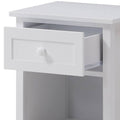 White Nightstand With Drawer White 1 Drawer Bedroom Rectangle Rustic Drawers Wood