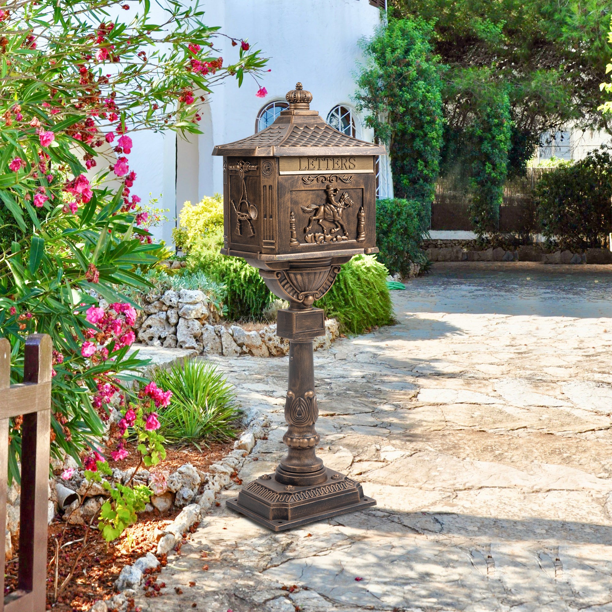 Polar Aurora Mailbox Cast Aluminum Bronze Mail Box Postal Box Security