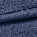 Reversible Bedspread Set Navy King Navy Cotton