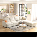 Modern Large Sectional Sofa, U Shape Modular Sectional Couch With Storage Function,123