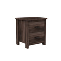 Vintage Two Drawer Nightstand, Simple And Generous Storage Space,Dark Walnut Walnut 2 Drawers Particle Board Mdf