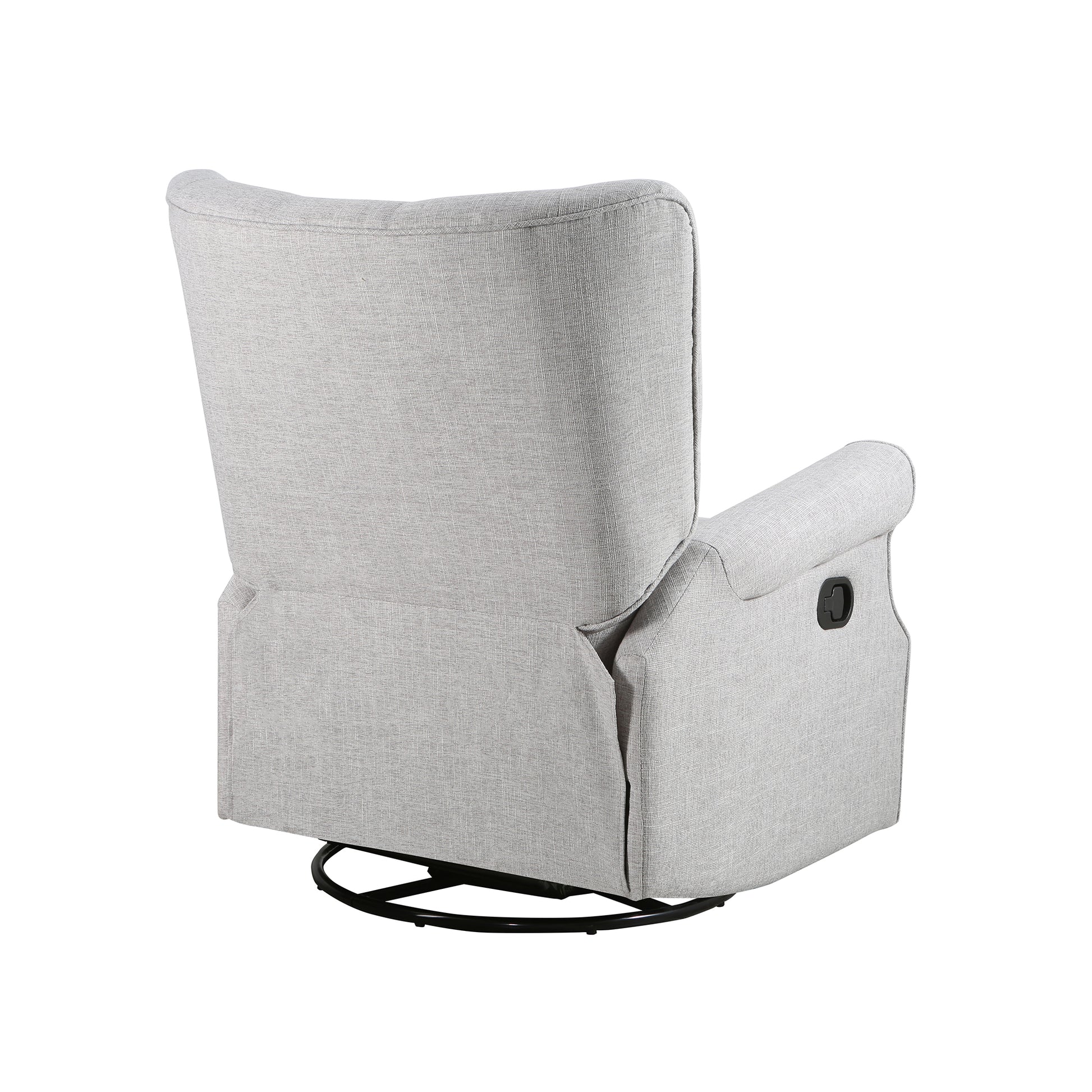 Alice Wingback Recliner In Linen Grey Grey Fabric