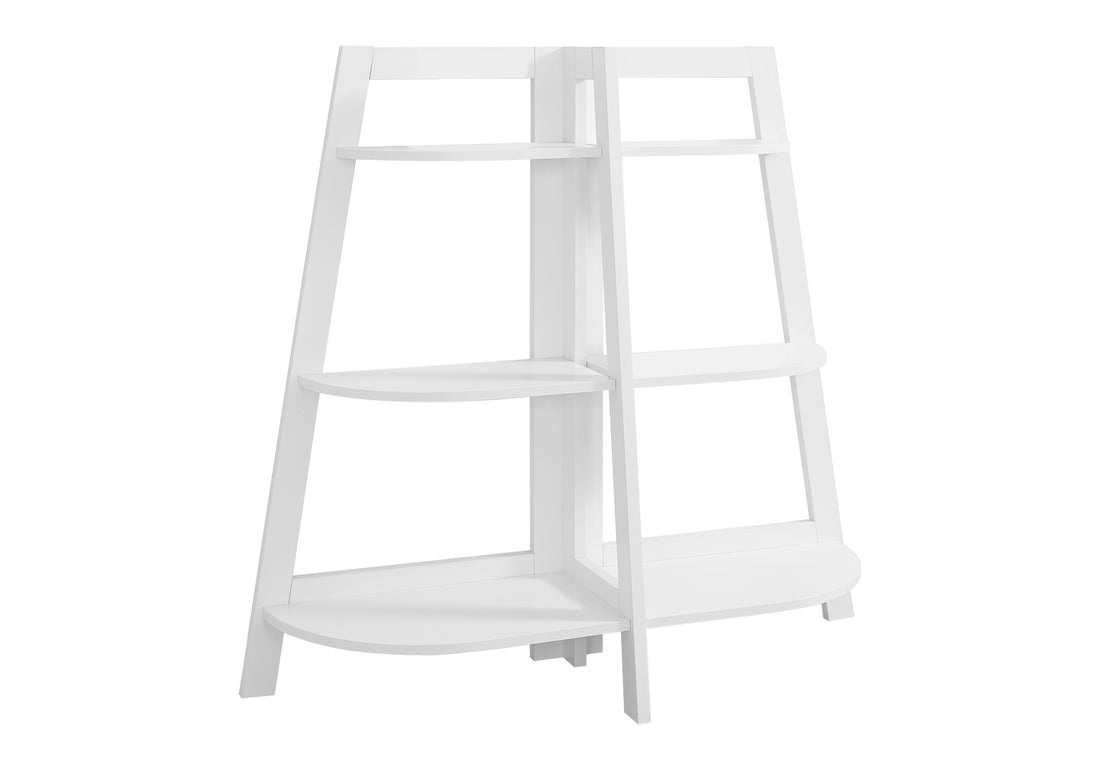 Bookshelf, Bookcase, Etagere, 3 Tier, 48"H, Office, Bedroom, White Laminate, Contemporary, Modern White Particle Board