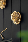 S 2 Gold Rose Hanging Wall Accents Gold Resin