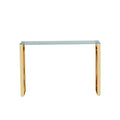 Console Table Stainless Steel Glass,Meal Side Table Golden Clear Bs 02 Golden,Transparent Primary Living Space Modern Stainless Steel
