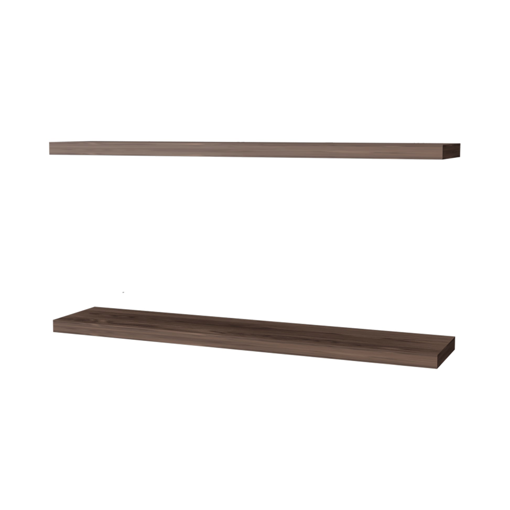 Greer Floating Shelf In Melamine X2,Cognac Cognac Minimalist,Modern Particle Board Melamine