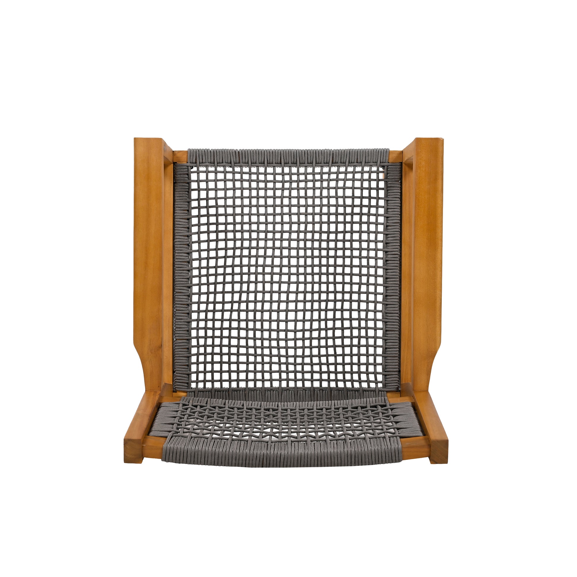 Braided Dining Chair Dark Grey Dark Grey,Teak Acacia Wood,Rope