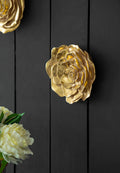 S 2 Gold Rose Hanging Wall Accents Gold Resin