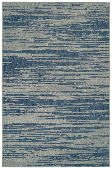 Modern, Abstract, Textured Cut Pile 3'11" X 5'11" Rectangle Area Rug Navy Polypropylene