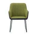 Ts Leisure Chair Dining Chair Dark Green Black Linen