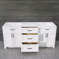 Solid Wood 72 Inch Bathroom Vanity With Double Sink Combo, Modern Vanity Cabinet With 4 Soft Closing Doors & 3 Full Extension Dovetail Drawers White 3 White 4 4 48 In & Above 32 To 35 In Soft Close Doors Bathroom Freestanding Luxury,Modern 20 25 Inches