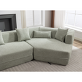 And Upgraded Extended Edition Modular Sofamodern Minimalist Style Sofa, Upholsteredfree Combination, Round Fiber Fabric, Anti Wrinkle Fabric,Dimension Extension,Green Green Polyester Primary Living Space Medium Soft Tight Back Modern Flared Arms Fiber