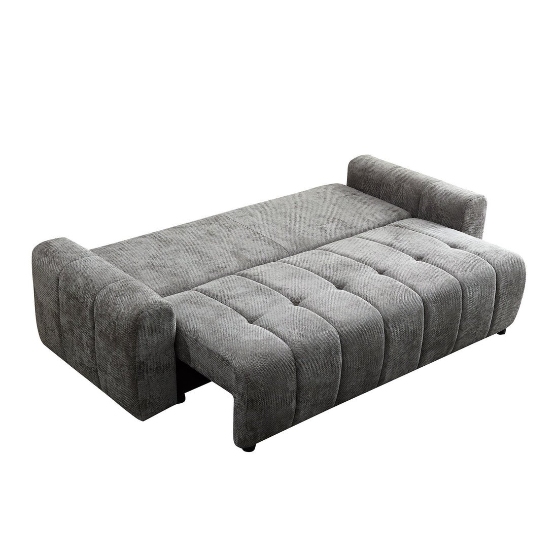 94.49''Sleeper Sofa, Sofa Bed 2 In 1 Pull Out Couch Bed With Storage Chaise For Living Room, Sofa Sleeper With Pull Out Bed, Dark Grey Couch Dark Grey Fabric 3 Seat