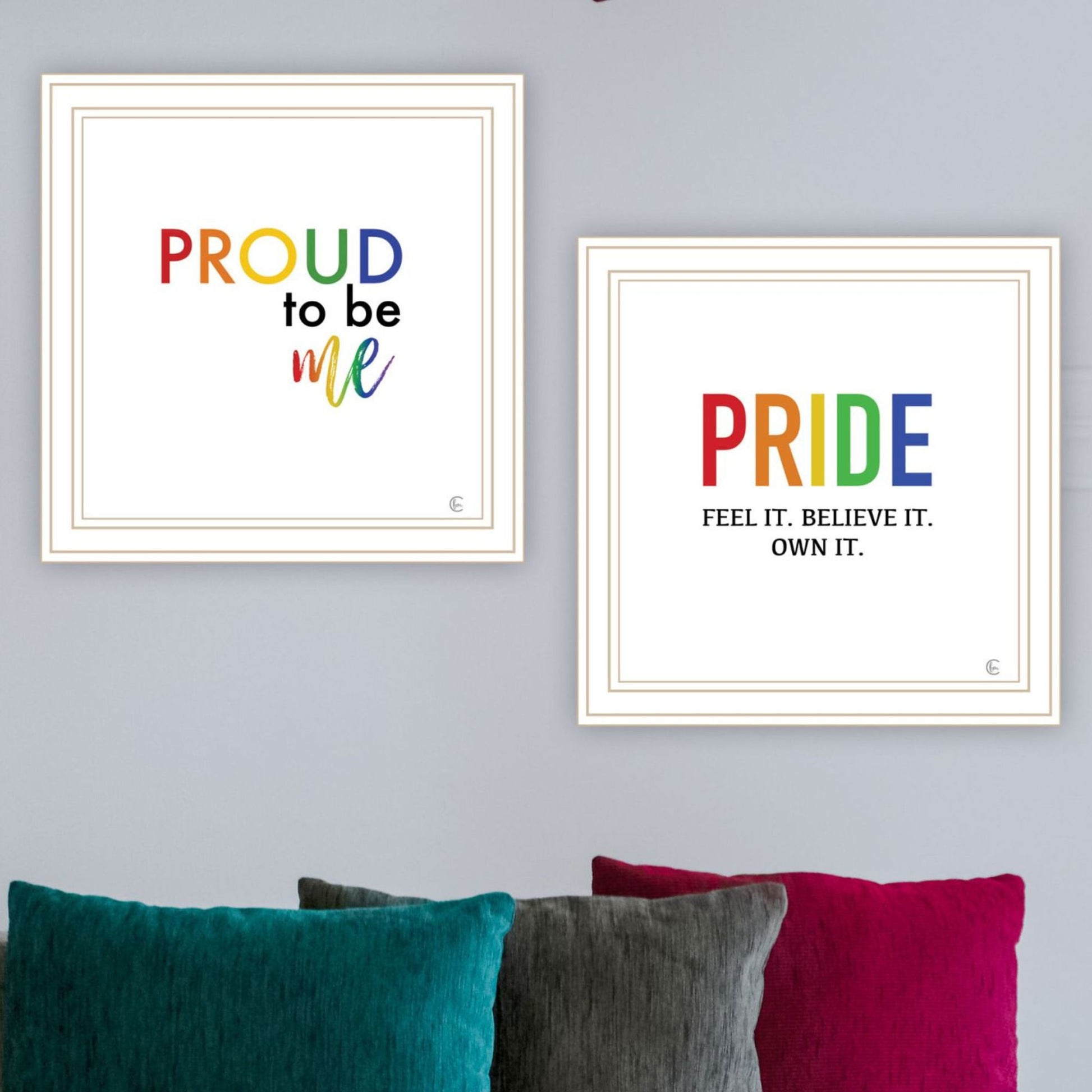 "Pride & Proud Of Yourself And Others " Framed Wall Art For Living Room, Wall Art Print For Home Decor, Bedroom Wall Art By Fearfully Made Creations Multicolor Wood Paper