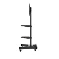 Fanco Universal Swivel Tv Stand For 32 80 Inch Tvs, Height Adjustable Table Top Tv Stand Mount With Tilt, Max Vesa 600X400Mm Black Black Primary Living Space 70 79 Inches Iron