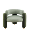 Accent Chair Green Fabric