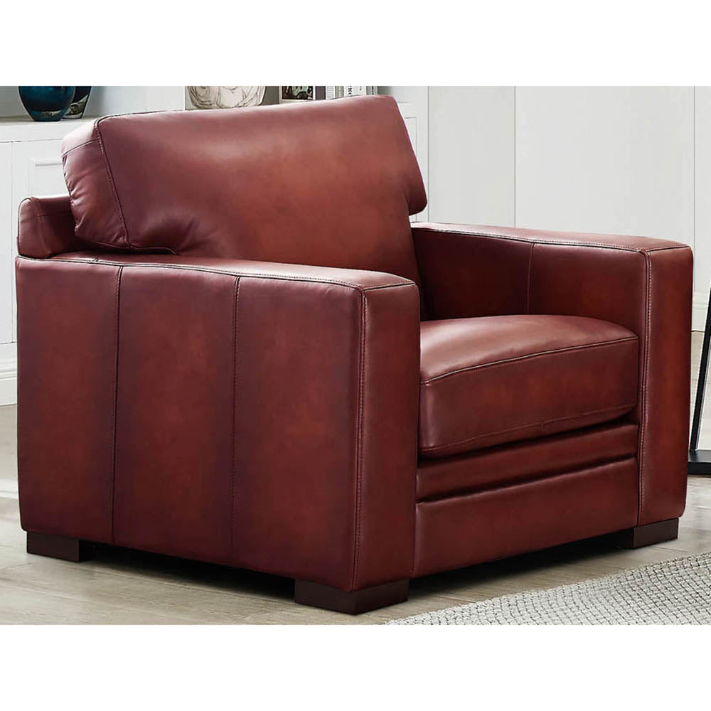 Dillon Waxy Pull Up Leather Chair Mocha Down Filling Genuine Leather