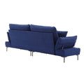 United Linen Sofaaccent Sofa Seat Sofa With Metal Feet Blue Linen 3 Seat