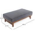 Ottoman Navy Blue Microfiber