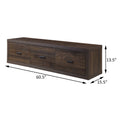 Walnut Tv Stand With 3 Drawers Walnut Primary Living Space 50 59 Inches Contemporary Wood