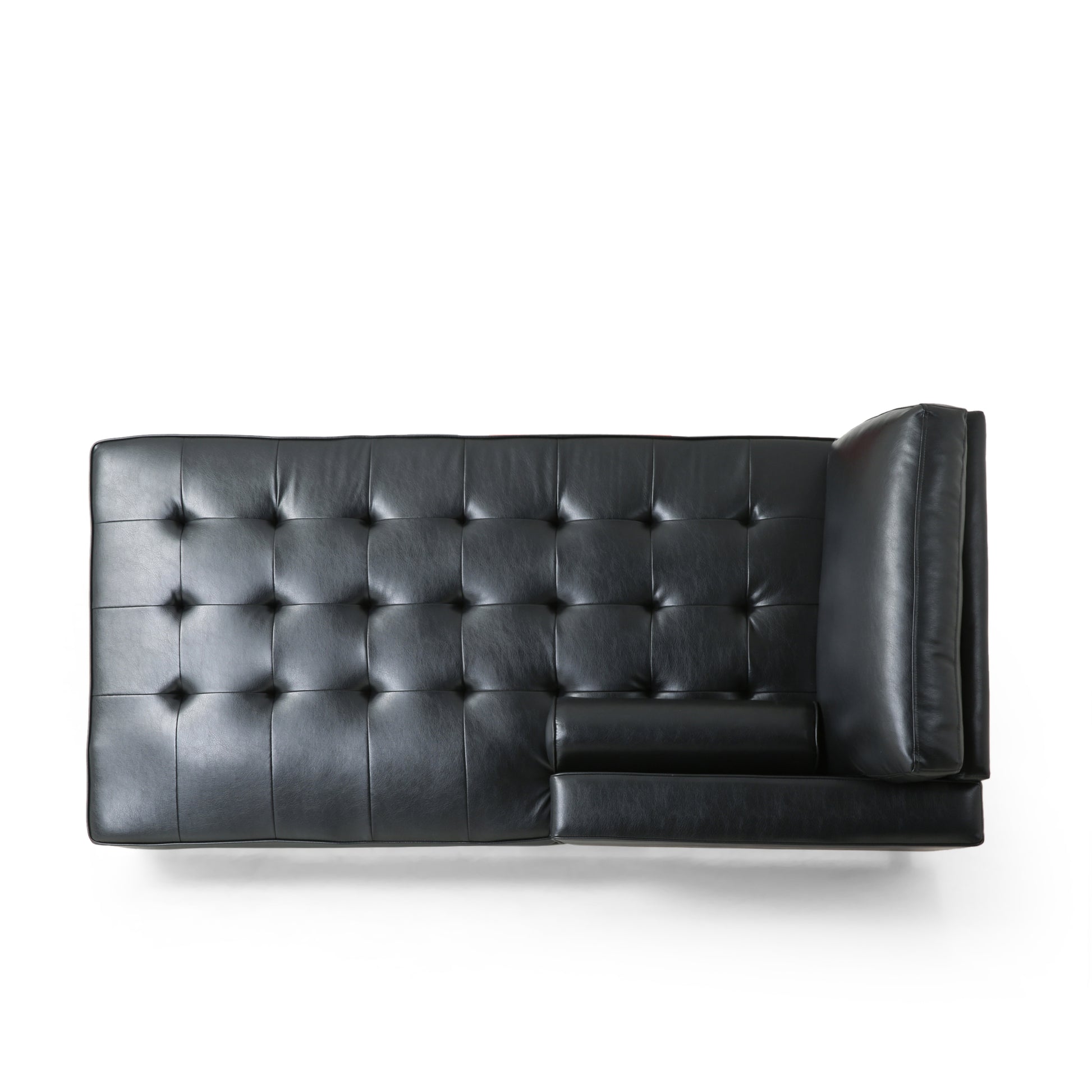 Chaise Lounge Black Pu