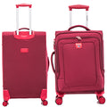 Four Piece Fabric Luggage Set, Expandable Suitcase For Travel, School And Business Trip 20 24 28 32In Red Fabric
