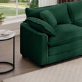 Comfortable Single Chair Deep Seat Sofa With Footstool With One Pillow, Suitable For Living Room And Bedroom, Club Multiple Occasions, Green Corduroy Fabric Green Corduroy 1 Seat