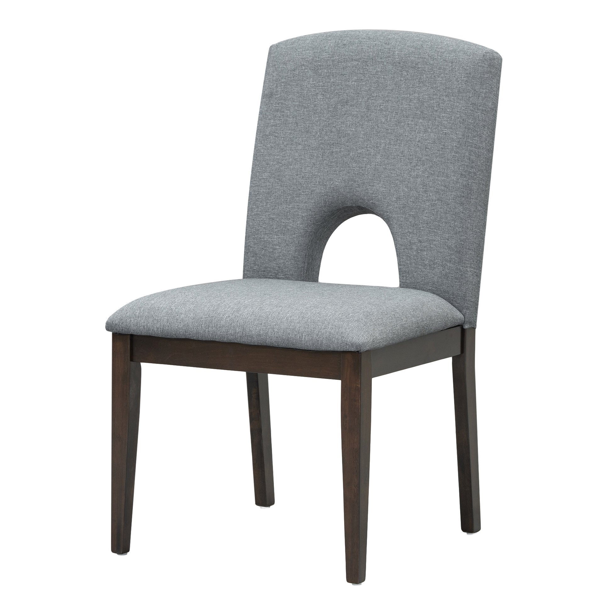 Modern 5 Piece Extendable Round Dining Table Set With 16.2Inch Removable Leaf For Small Places, Espresso Gray Wood Dining Room Solid Wood Rubberwood Round Dining Table With Chair Upholstered Chair Wood Espresso Seats 4 Removable Leaf Contemporary Round