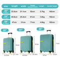 Hardshell Luggage Sets 3 Pcs Contrast Color Suitcase With Spinner Wheels And Tsa Lock 20