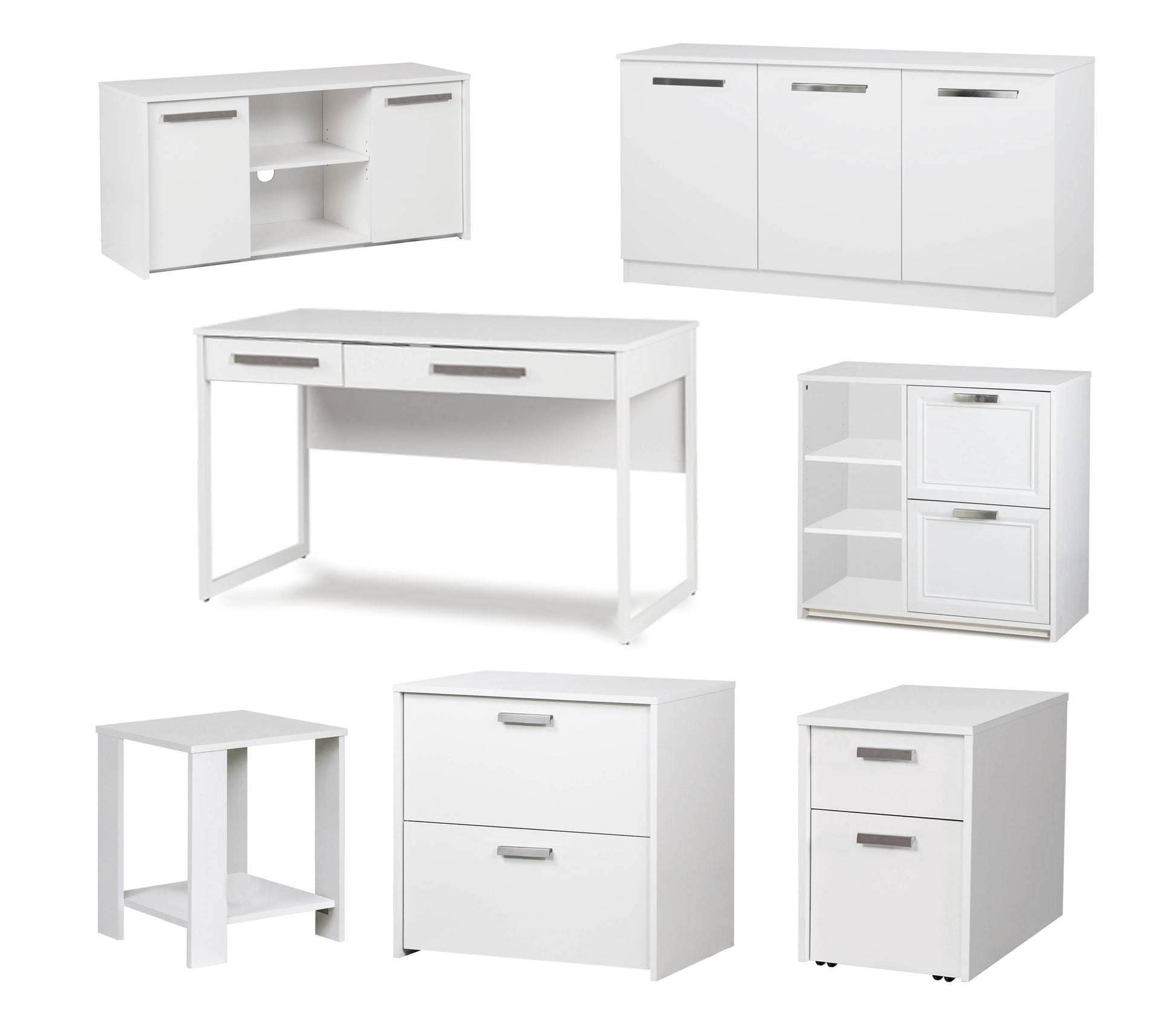 "2 Door Credenza File Cabinet"Elegant White Lateral File Cabinet With Spacious Drawers And Adjustable Shelves For Home Office Organization White Solid Wood