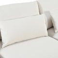 L Shaped Modular Sectional Sofa With Removable Back Cushions,3 Pillows And 2 Storage Spaces,Suitable For Living Rooms,Offices And Apartments Beige Polyester 3 Seat