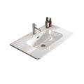 Bb04 30 301, Integrated White Ceramic Basin, Drain Not Included Gloss White Ceramic