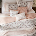 6 Piece Cotton Percale Quilt Set With Throw Pillows Blush King Cal King King Blush Polyester