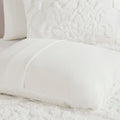 3 Piece Tufted Cotton Chenille Da Comforter Set Off White King Cal King King Off White Cotton