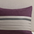 7 Pc Pieced Faux Suede Comforter Set Purple King King Purple Polyester