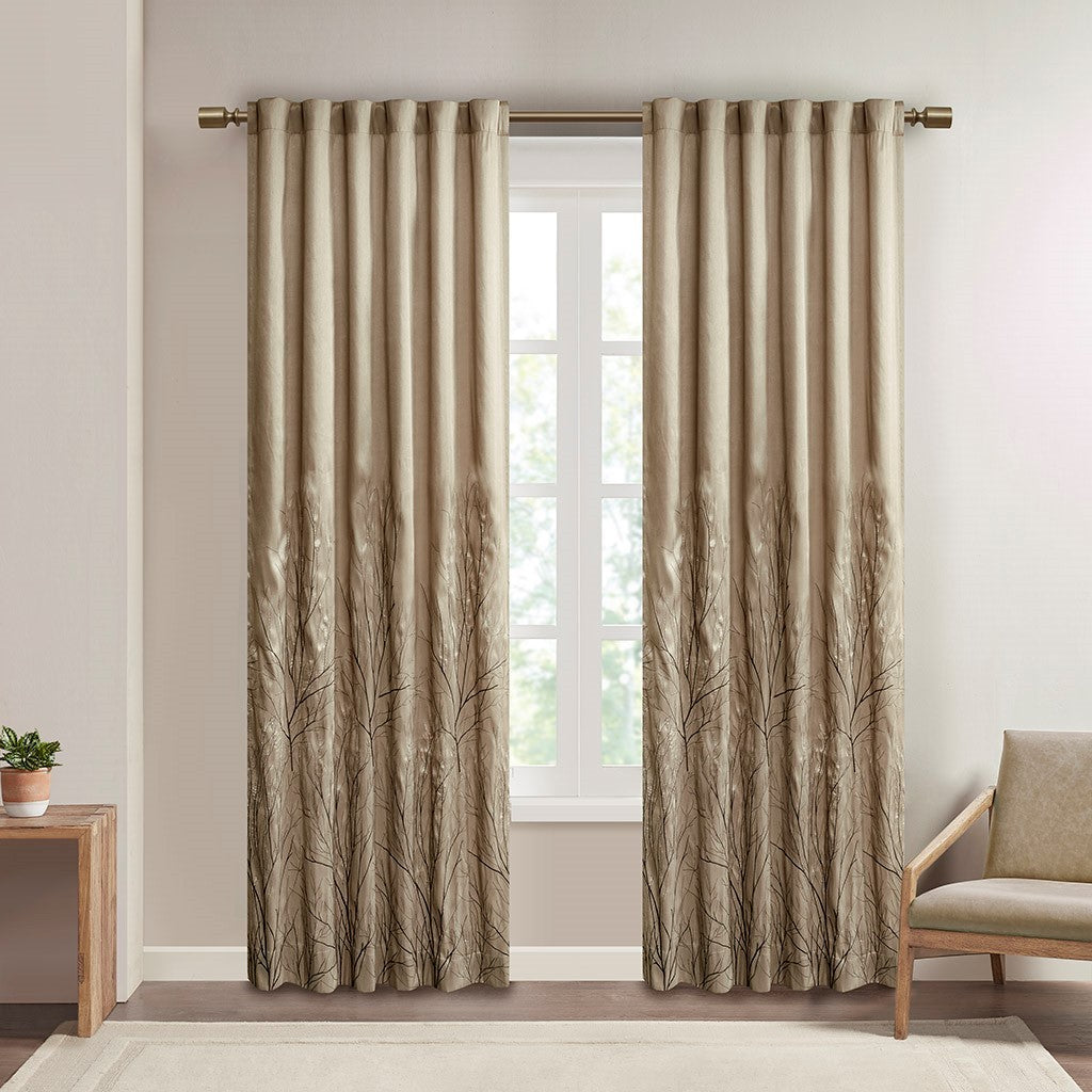 Curtain Panel Only 1 Pc Panel Tan Polyester