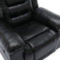 2 Seater Home Theater Recliner Manual Recliner Chair With A Storage Box And Two Cup Holders For Living Room,Bedroom, Black Old Sku:Pp302954Aab Black Foam Pu Leather