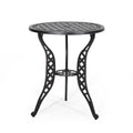 Bono Metal Bistro Set Black Aluminium