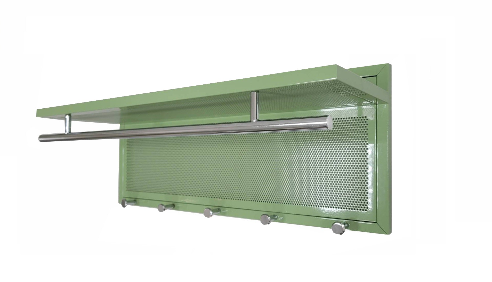 Esyspot Metal Powder Coating Hook Wall Mounted With Shelf Green Bedroom Contemporary Metal Metal