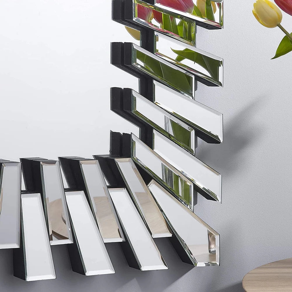 Wall Mirror Decor Sunburst Rectangle Mirrrors Silver Modern Mirror For Home Decor Silver Art Deco,Modern Mdf Glass,Mirror