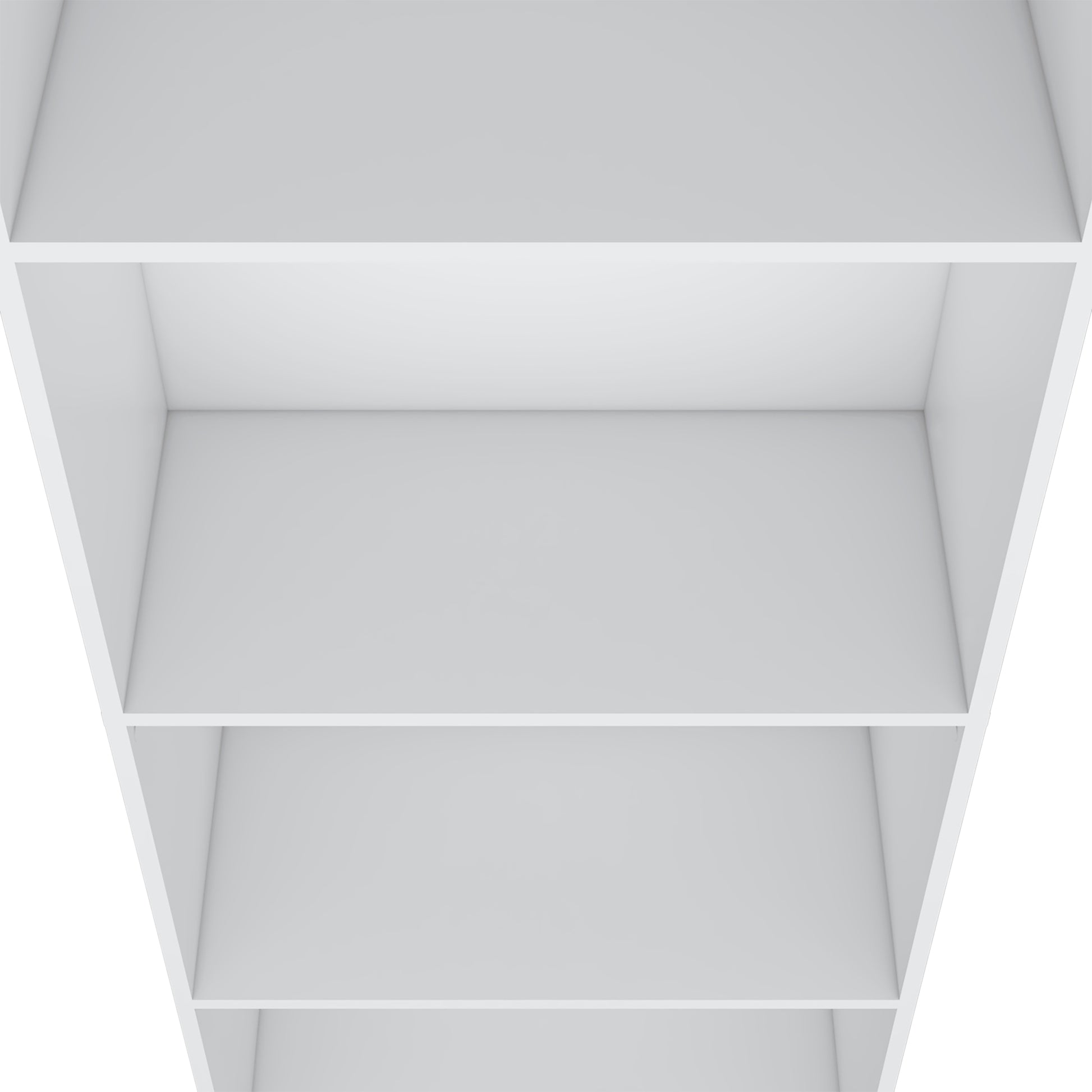 Sutton Bookcase With Tier Storage Shelves White Particle Board Engineered Wood