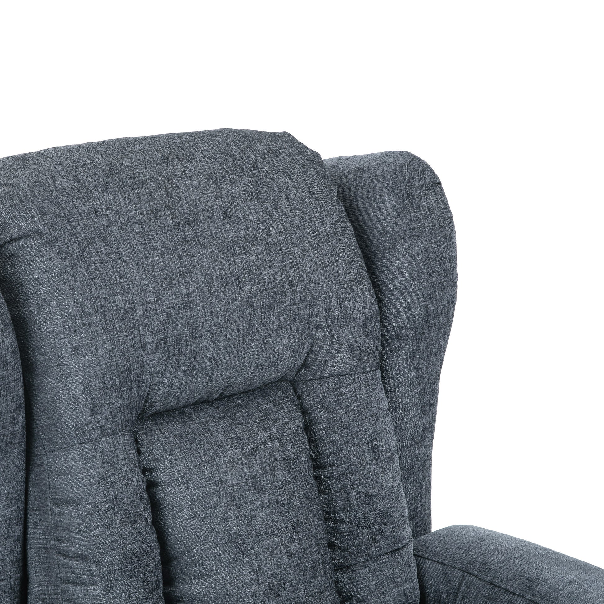 Massage Recliner Charcoal Fabric