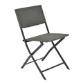 Rattan Patio Bistro Set, 3 Piece Foldable Outdoor Patio Furniture Sets, With Folding Table And Two Chairs, For Garden, Backyard, Pool, Lawn, Porch, Balcony, All Weather Rattan Style Gray Pe Rattan