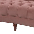 La Rosa Victorian Chesterfield Tufted Sofa, Ash Rose Pink Velvet Pink Foam Velvet 3 Seat