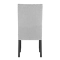 Modern Look 2Pc Light Gray Finish Side Chair Fabric Full Back Upholstered Seat Trim Accent Dining Room Wooden Furniture Gray Dining Room Contemporary,Modern Side Chair Set Of 2 Wood