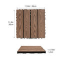 Wood Plastic Composite Deck Tiles Set Of 20Pcs, Composite Decking Resist Rust, Water, Weather, Easy To Diy & Maintain, Indoor&Outdoor,Ideal For Patios, Balconies, Rooftops, Decks, 12X12In Light Coffee Light Coffee Modern Plastic Wood Plastic