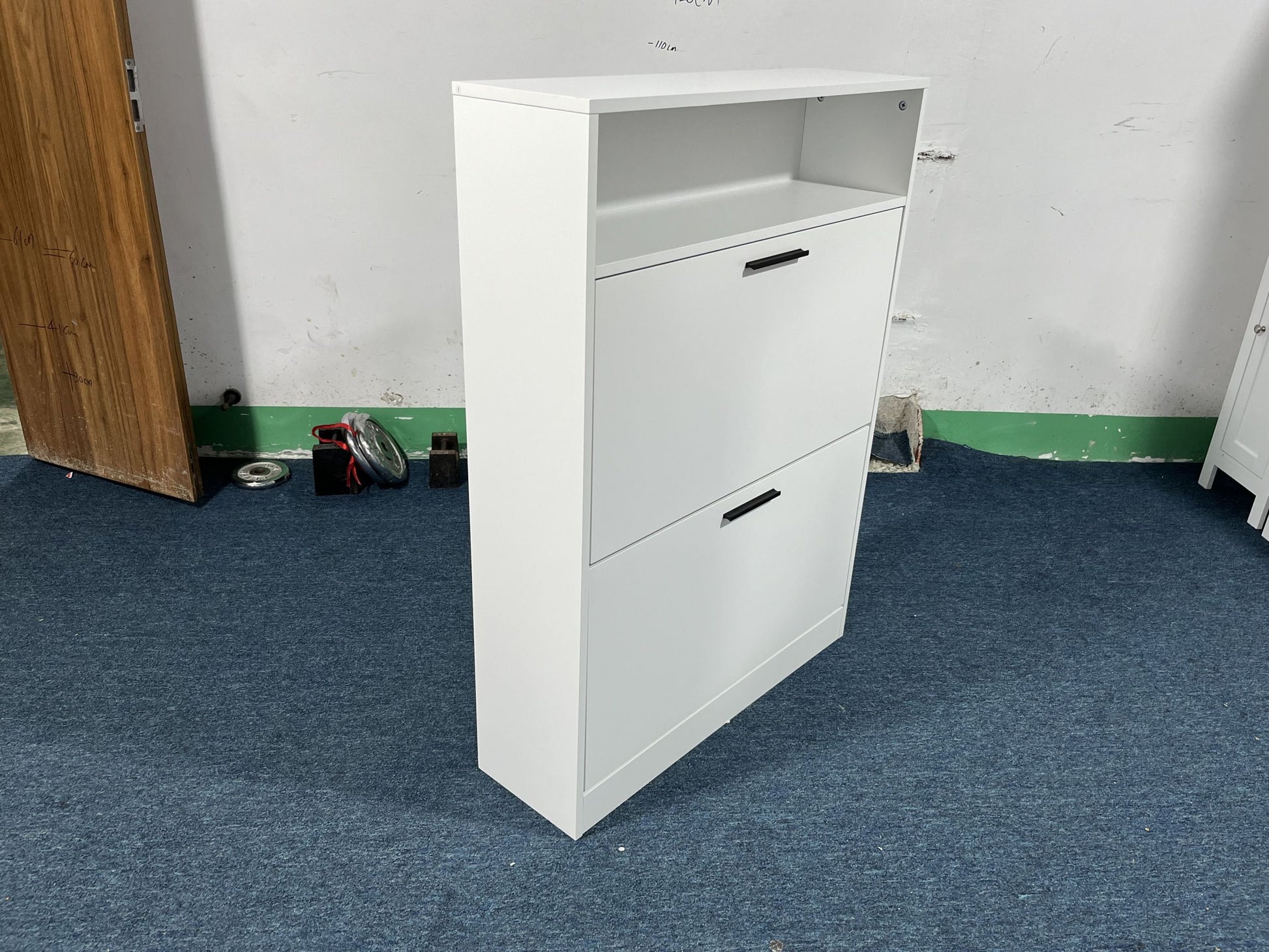 Shoe Storage Cabinet With 2 Flip Drawers, Sturdy