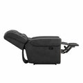 Ferrar Gray Reclining Sofa Gray Foam Solid Wood 3 Seat